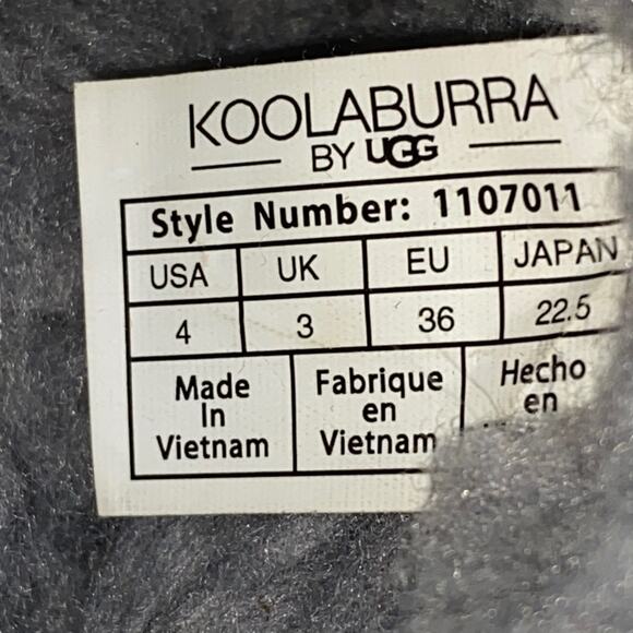 Koolaburra X UGG Kids Koola Star Grey Suede Winter Boot Size US 4 - Picture 9 of 9